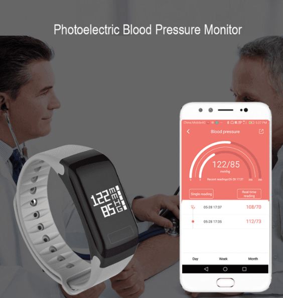 Blood Pressure Smart Wristband - Heart Rate, Blood Oxygen, Sleep Tracker