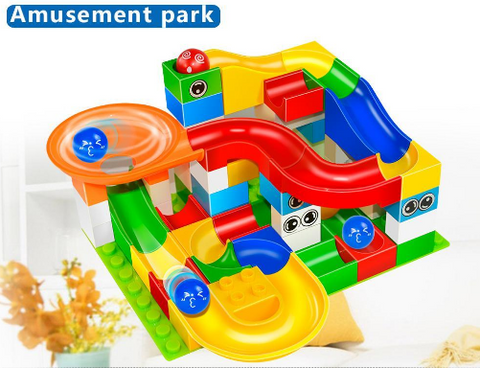 Image of Marble Race Game – Educational Building Blocks Toy