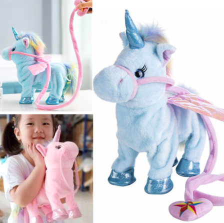 Image of Electric Walking Unicorn Plush Toy