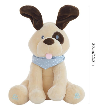 Image of Peek-a-Boo Puppy Toy – Singing Dog