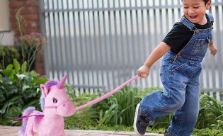 Image of Electric Walking Unicorn Plush Toy
