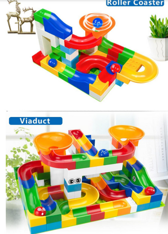 Image of Marble Race Game – Educational Building Blocks Toy