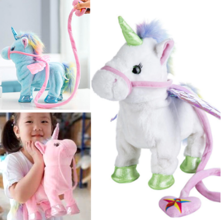 Image of Electric Walking Unicorn Plush Toy