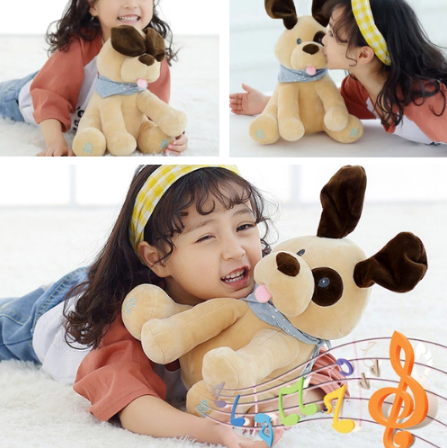 Image of Peek-a-Boo Puppy Toy – Singing Dog